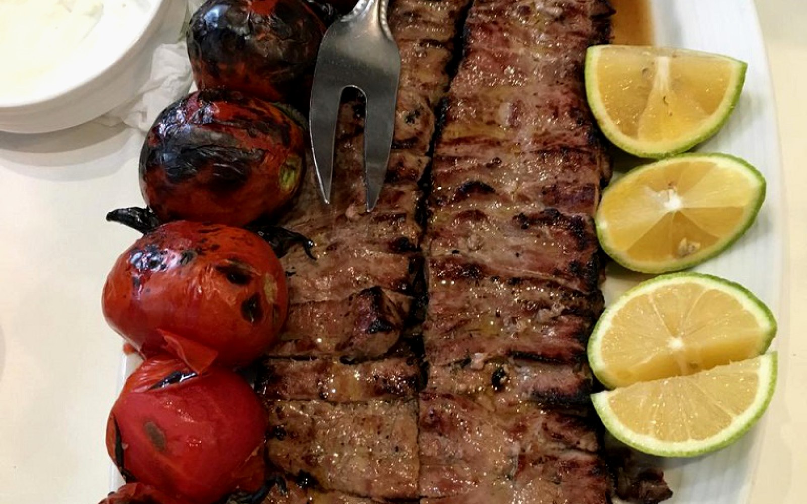 Luxury plating of Barg Kebab